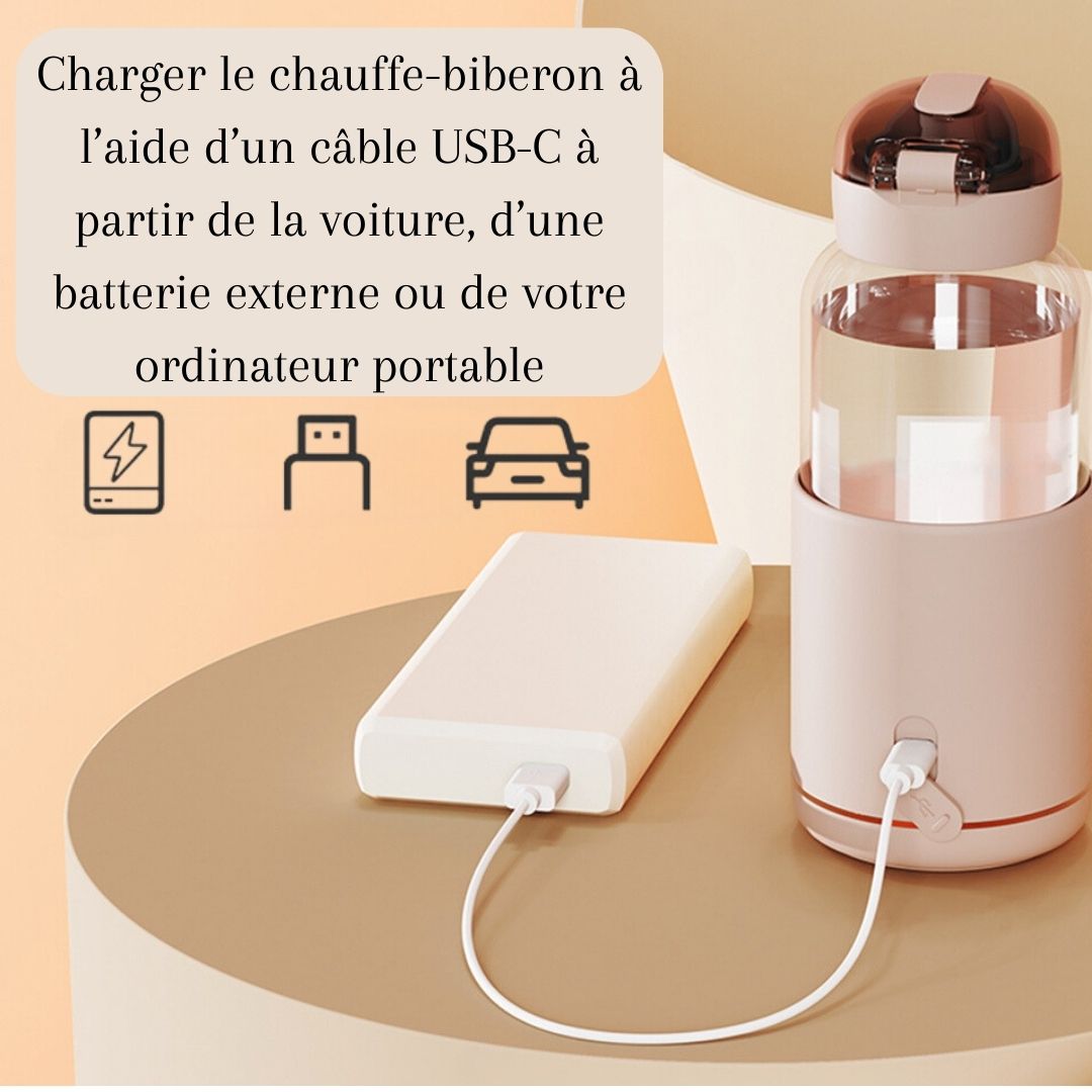 Acheter Chauffe-biberon portable avec biberon et 5 adaptateurs